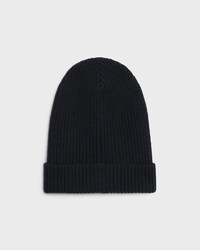 CELINE BEANIE IN RIBBED WOOL - BLACK -  - 2 | CELINE
