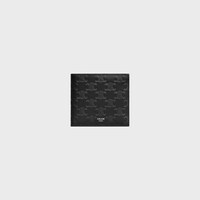 Bi-fold card holder IN Calfskin with triomphe embossed - BLACK - GIFT FINDER - 1 | CELINE