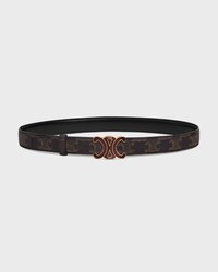 Reversible Strap 25MM IN Taurillon Leather and Triomphe Canvas -  -  - 1 | CELINE