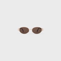Triomphe Metal 01 Sunglasses in Metal - ROSE GOLD / BROWN -  - 1 | CELINE