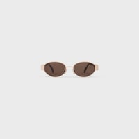 Triomphe Metal 01 Sunglasses in Metal - ROSE GOLD / BROWN -  - 1 | CELINE
