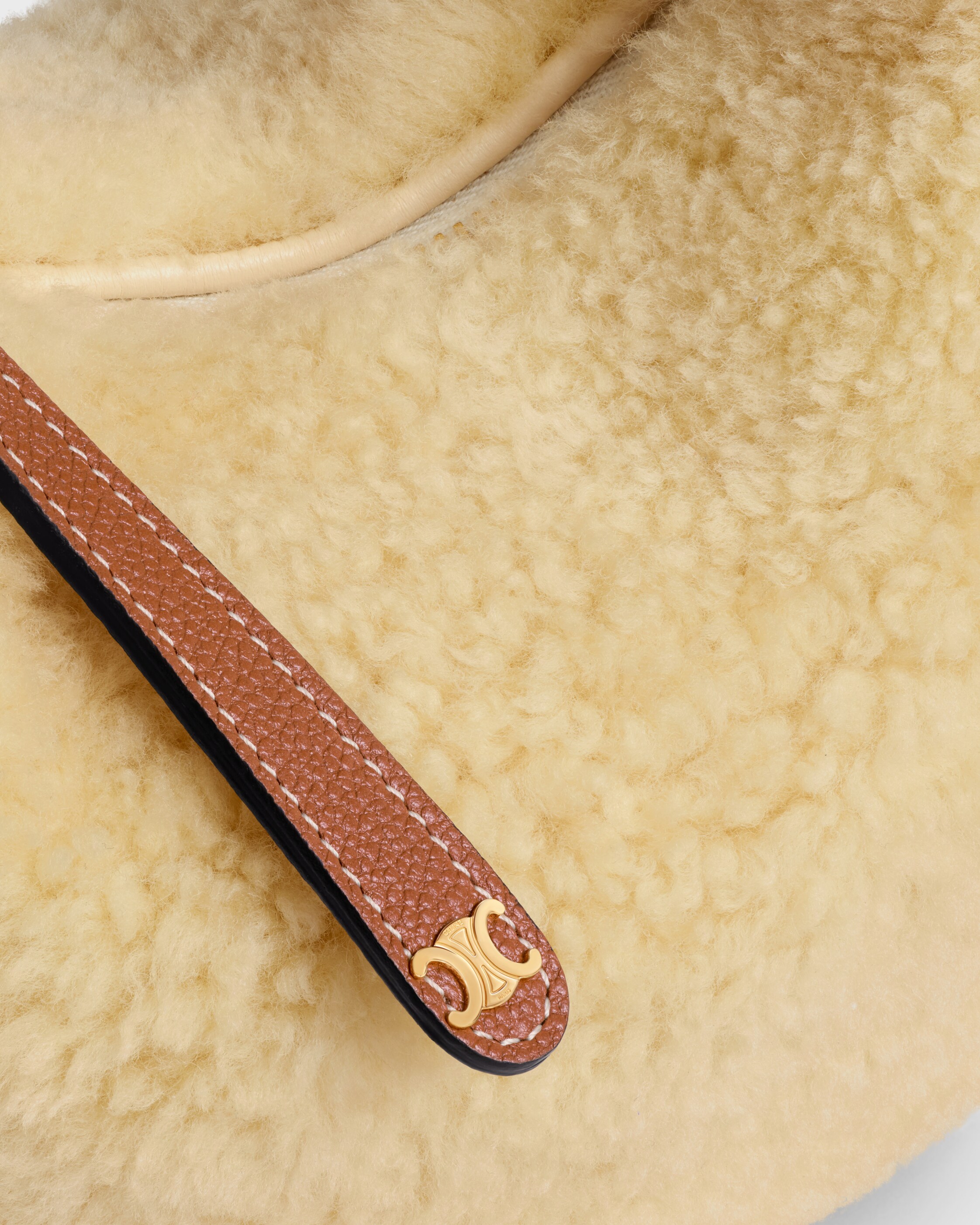Teen Celine Lulu IN SHEARLING AND CALFSKIN - NATURAL / TAN | CELINE