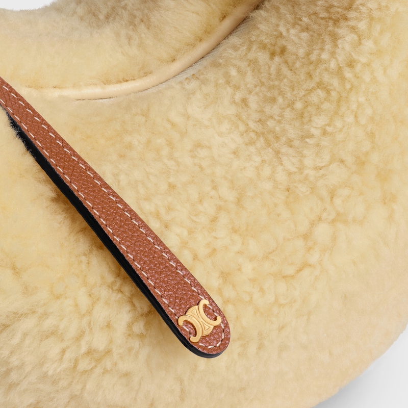 Teen Celine Lulu IN SHEARLING AND CALFSKIN - NATURAL / TAN - MORE LINES - 1 | CELINE