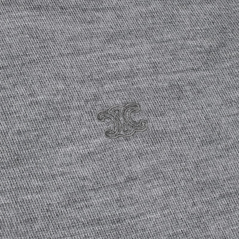polo cachemire soie fin - LIGHT GREY/GREY -  - 1 | CELINE