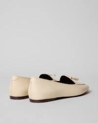 AURA BOW SLIPPER IN LEATHER - MILK -  - 2 | CELINE