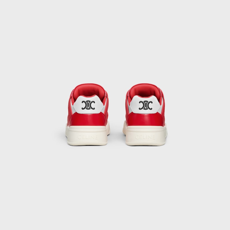 SNEAKER TRAINER CT-09 IN CALFSKIN AND MESH - RED/WHITE -  - 1 | CELINE