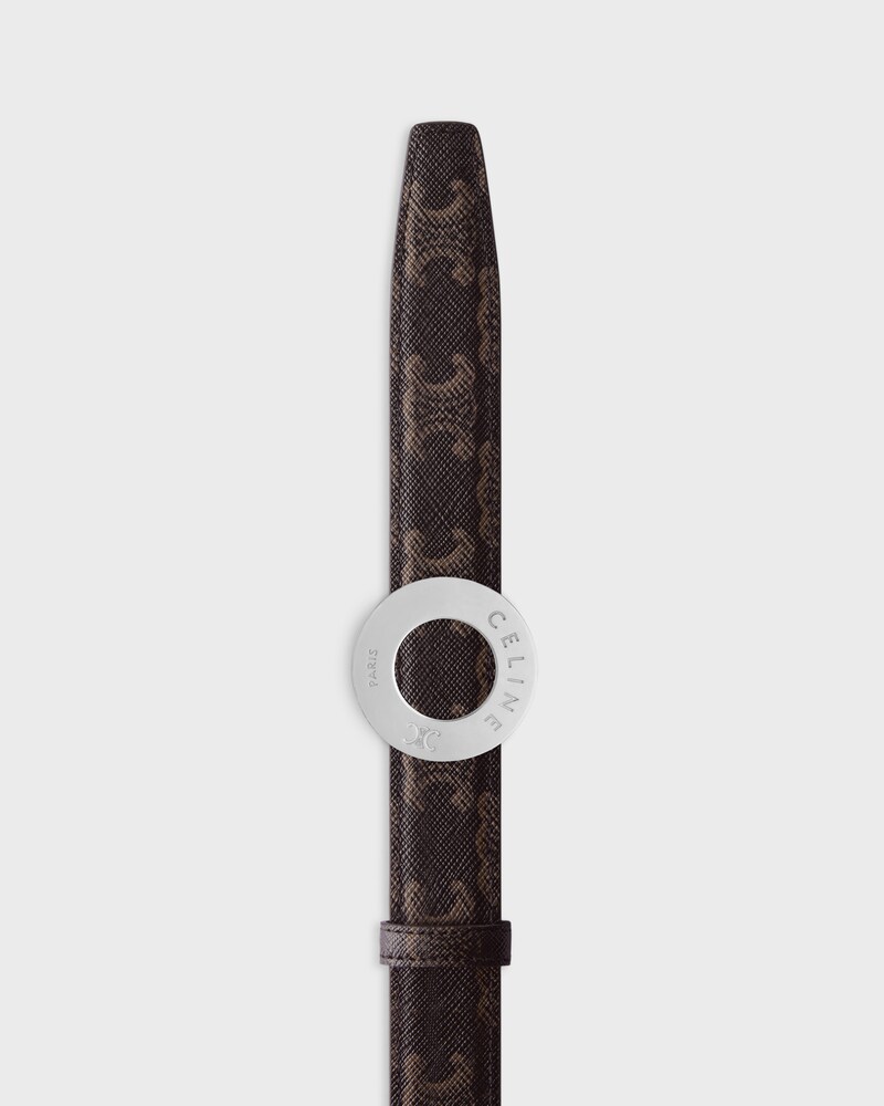 Reversible Strap 25MM IN Taurillon Leather and Triomphe Canvas -  -  - 1 | CELINE