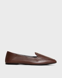 AURA SLIPPER IN LEATHER - VINTAGE BROWN -  - 1 | CELINE