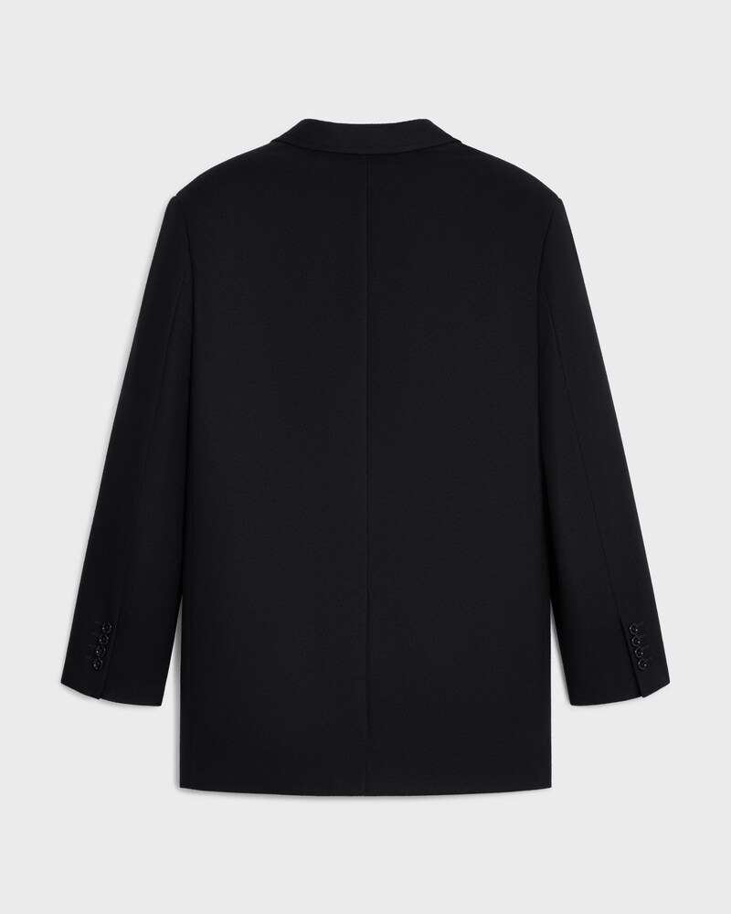 tailored jacket IN cashmere flannel - BLACK -  - 1 | CELINE