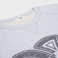 sweat regular molleton coton - PALE GREY / BLACK -  - 2 | CELINE