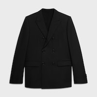 classic jacket IN wool gabardine - BLACK -  - 1 | CELINE