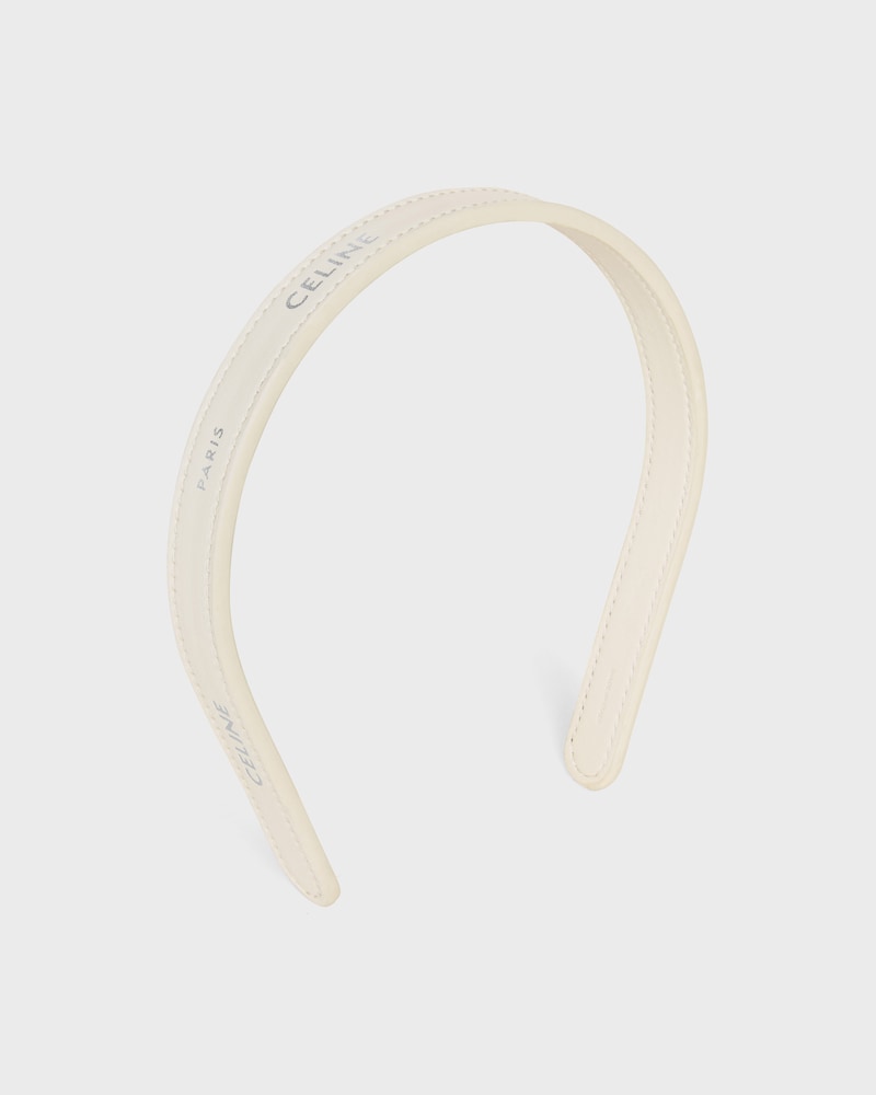 Celine Paris Dünne Stirnbänder aus Kalbsleder - SILBER / WEISS - HAAR-ACCESSOIRES - 1 | CELINE