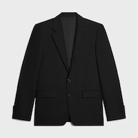 classic jacket IN wool gabardine - BLACK -  - 1 | CELINE