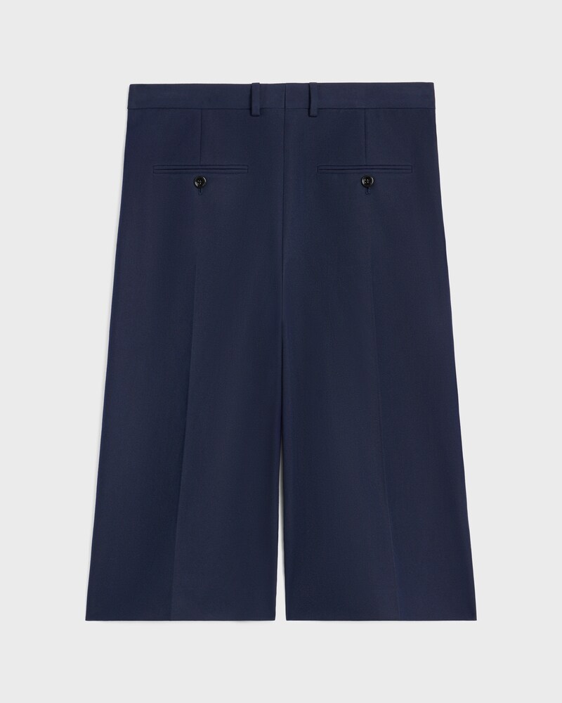 bermudas IN cotton and wool gabardine - NAVY -  - 1 | CELINE