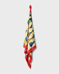 square IN silk twill - YELLOW/RED/WHITE -  - 2 | CELINE