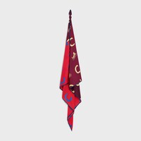 square IN silk twill - FOX RED/BROWN -  - 2 | CELINE
