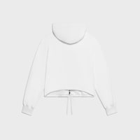 zipped hoodie IN cotton fleece - OPTIC WHITE / BLEU KLEIN -  - 2 | CELINE