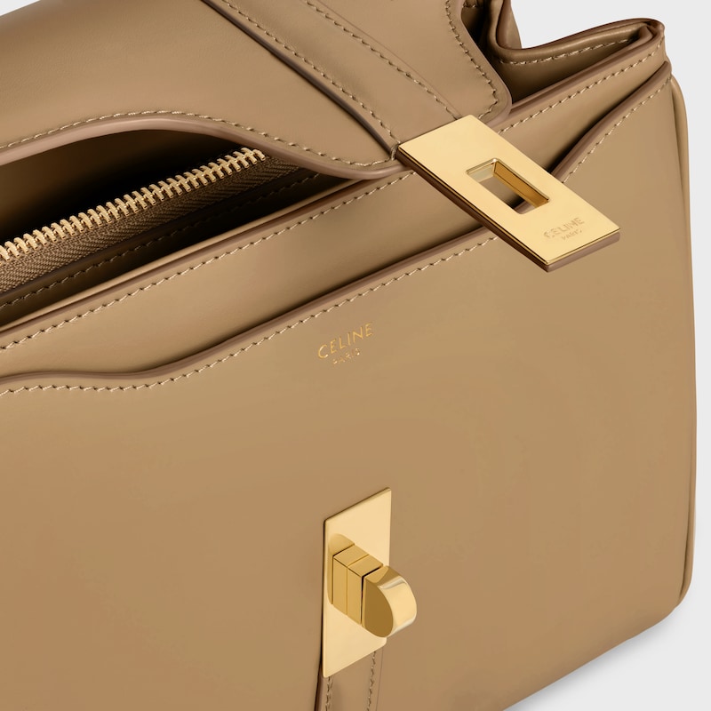 Small 16 Bag IN satinated calfskin - SMOKED BROWN - 16 - 1 | CELINE