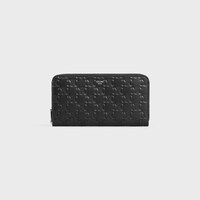 Large zipped wallet IN CALFSKIN WITH TRIOMPHE EMBOSSED - BLACK - THE PERFECT GIFT - 1 | CELINE