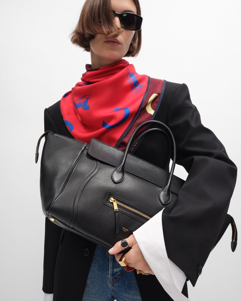 LUGGAGE IN SUPPLE SHINY LAMBSKIN - BLACK - LUGGAGE - 1 | CELINE