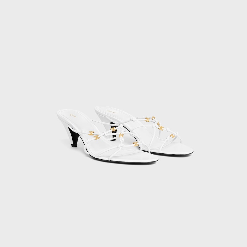 UPTOWN HEELED MULE IN GOATSKIN IN GOATSKIN - WHITE -  - 1 | CELINE