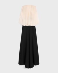 column dress IN silk crepe muslin - IVORY -  - 2 | CELINE
