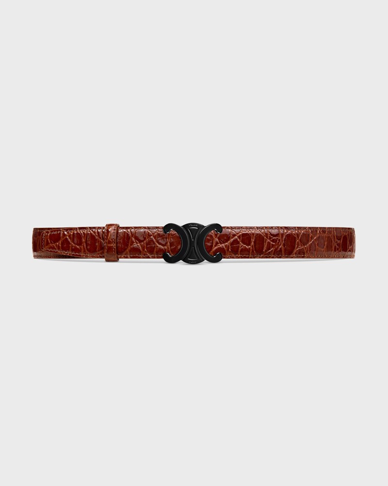 lani&egrave;re de ceinture r&eacute;versible 25MM Taurillon et Veau fa&ccedil;on crocodile -  -  - 1 | CELINE