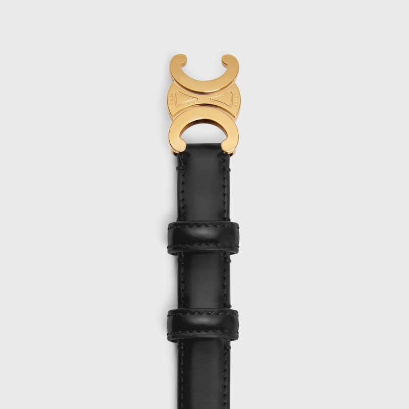 Triomphe Belt 18MM IN Taurillon Leather - BLACK -  - 1 | CELINE