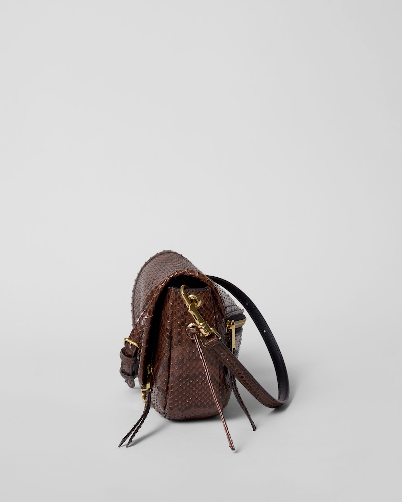LITTLE HALFMOON SOFT TRIOMPHE IN PYTHON - HICKORY - ALL BAGS - 1 | CELINE