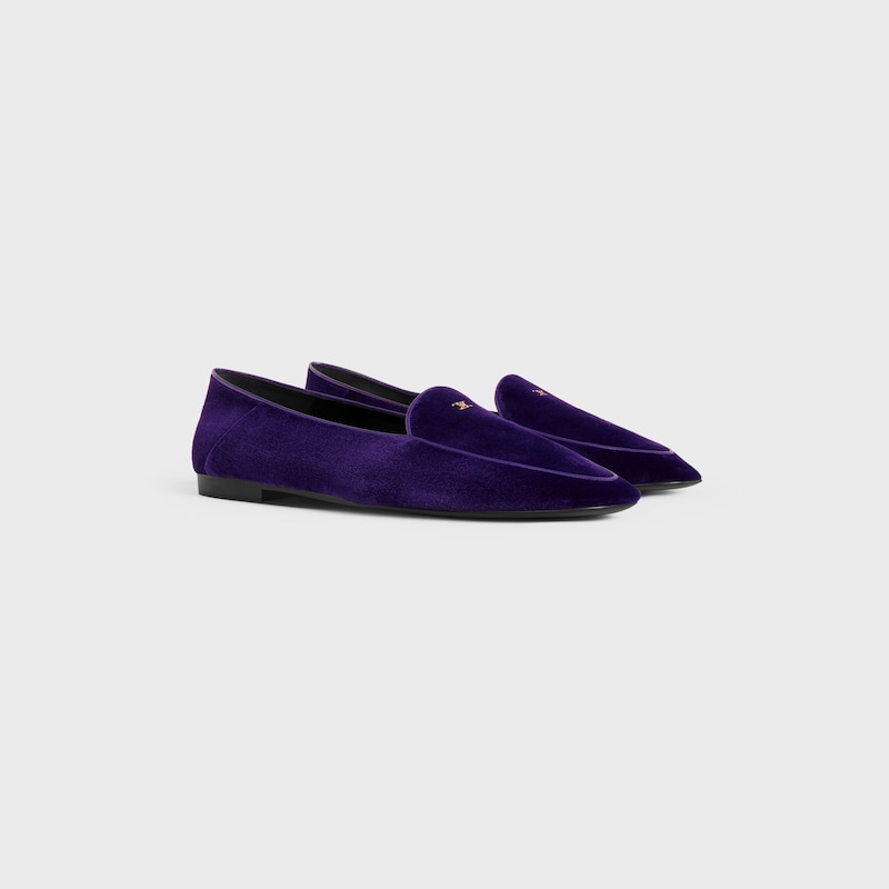 MOCASSIN AURA EN VELOURS - Violet -  - 1 | CELINE