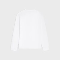 LONG-SLEEVED T-SHIRT IN cotton jersey - OPTIC WHITE/BLACK -  - 2 | CELINE