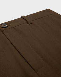 docks trousers IN stretch wool gabardine - KAKI MARRON -  - 2 | CELINE