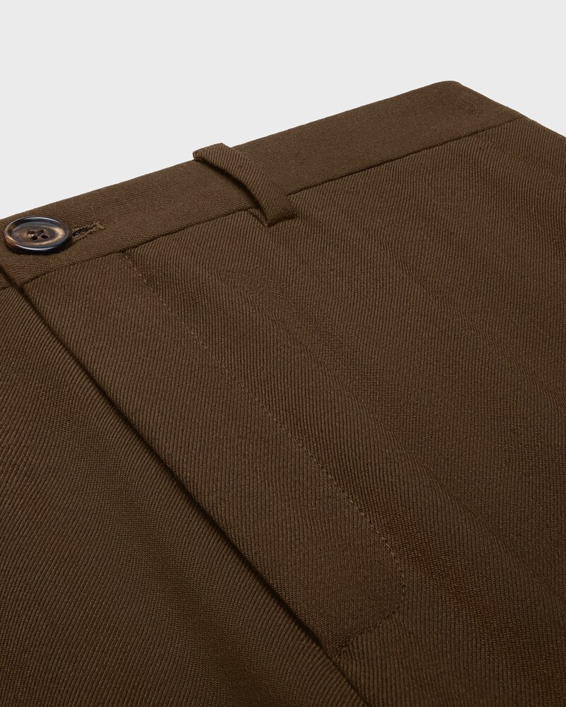docks trousers IN stretch wool gabardine - KAKI MARRON -  - 1 | CELINE
