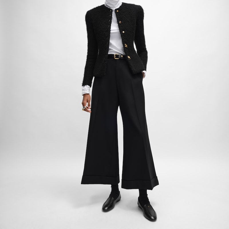pantaloni dock in gabardine di lana - NERO -  - 1 | CELINE