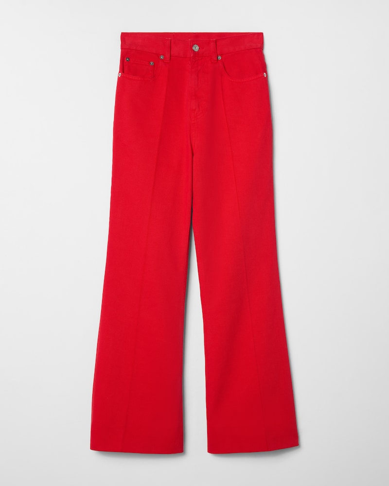 FLARE JEANS 006 - OVERDYE ROUGE HEAVY STONE WASH -  - 1 | CELINE