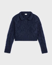 sweater IN aran mohair and wool - NAVY -  - 1 | CELINE