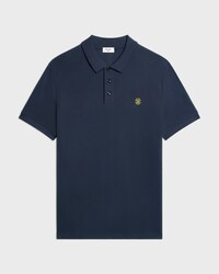 平紋針織POLO衫 - 海軍藍/黃色 -  - 1 | CELINE