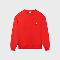 sweatshirt IN cotton fleece - RED CYCLISTE / WHITE / NAVY -  - 1 | CELINE