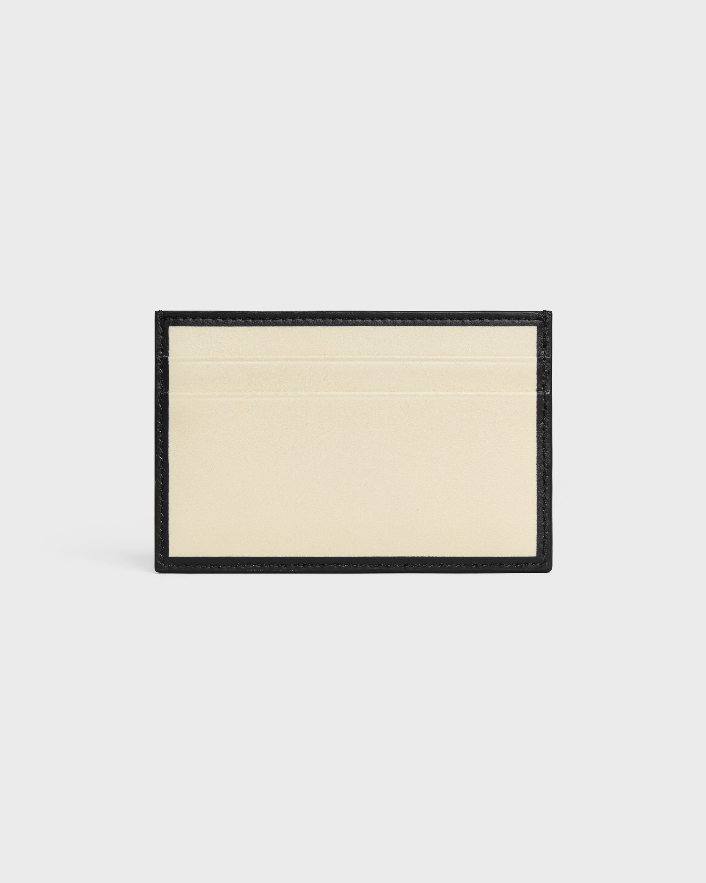 MEDIUM CARD HOLDER IN SMOOTH LAMBSKIN - BLACK / WHITE | CELINE