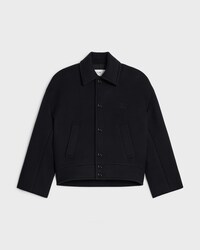 jacket IN double-face wool cashmere - BLACK -  - 1 | CELINE