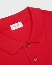 polo shirt IN PIQUE COTTON JERSEY - ROUGE / BLEU -  - 2 | CELINE
