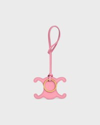 TRIOMPHE BAG CHARM IN SMOOTH CALFSKIN - ROSE - CHARMS AND ACCESSORIES - 2 | CELINE