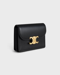 PORTE-CARTES DE VISITE TRIOMPHE VEAU BRILLANT - Noir - GIFT FINDER - 2 | CELINE