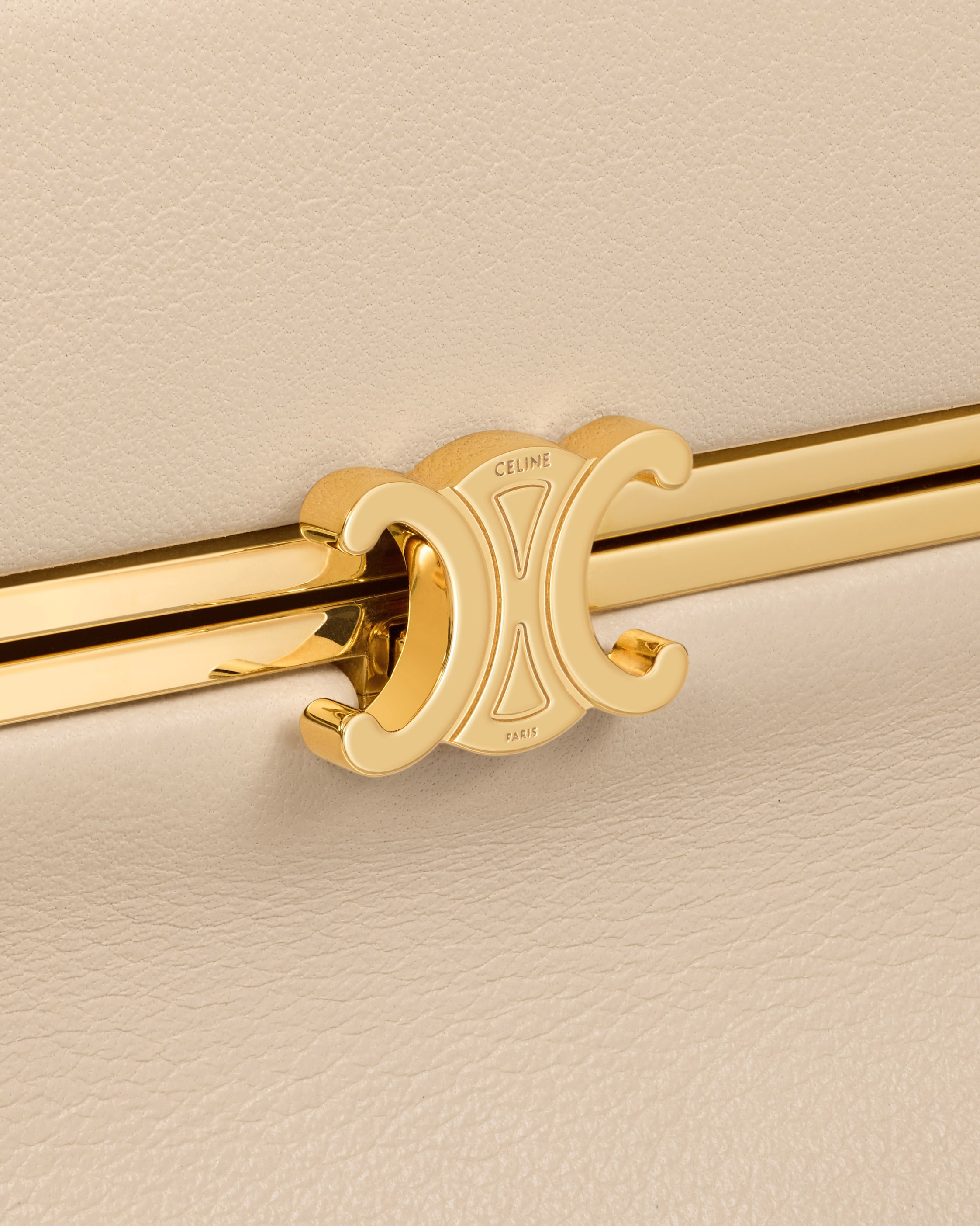 VANITY FRAME IN SUPPLE CALFSKIN - DEEP IVORY | CELINE