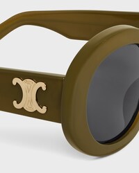 Triomphe 01 sunglasses in Acetate - Milky Olive -  - 2 | CELINE
