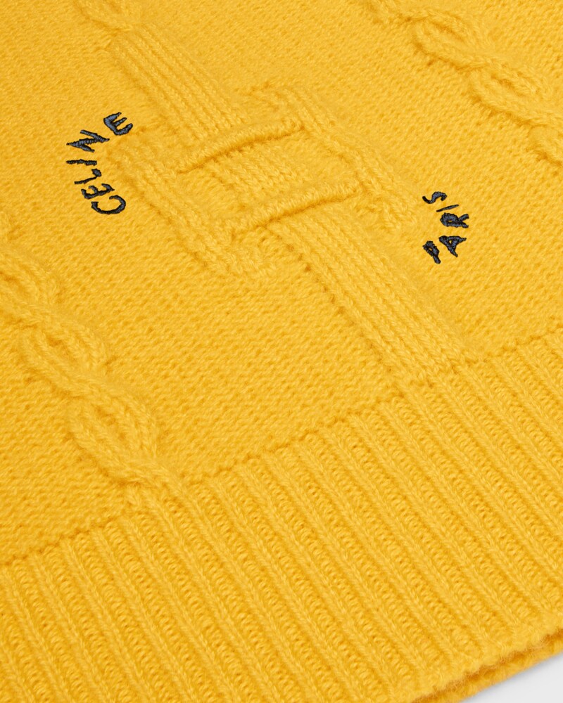 pull col rond cachemire chaînes - YELLOW -  - 1 | CELINE