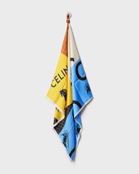 square IN silk twill - BLUE/CREAM/YELLOW -  - 2 | CELINE