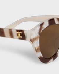 Triomphe Mini 01 sunglasses in Acetate - ZEBRA -  - 2 | CELINE