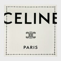 square IN silk twill - WHITE / BLACK -  - 1 | CELINE