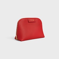MEDIUM COSMETIC POUCH IN SMOOTH CALFSKIN - ULTRA RED / SYRAH - POUCHES - 2 | CELINE